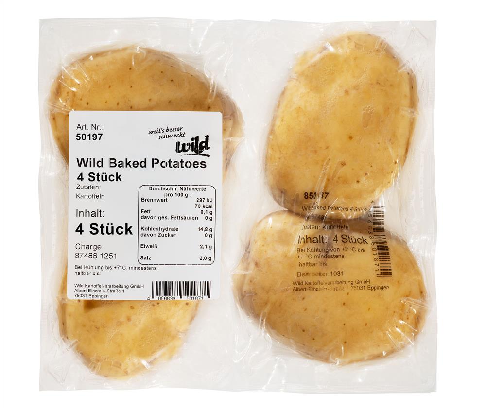 Baked Potatoes, 4 Stück, 1 kg Beutel